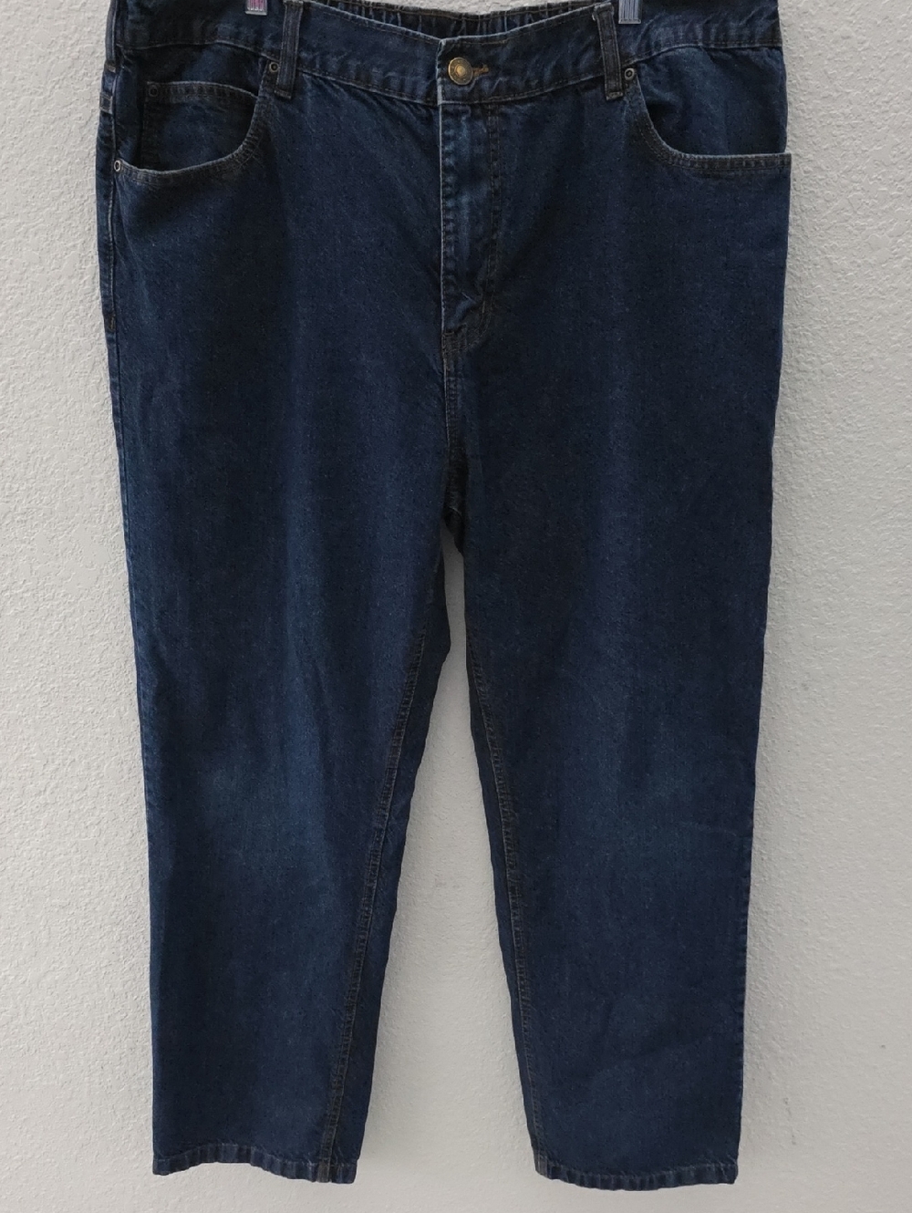 Duke Haband Relaxed Cotton Denim Blie Jeans. Straight Leg 44/ L